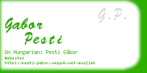 gabor pesti business card
