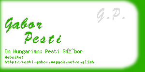 gabor pesti business card